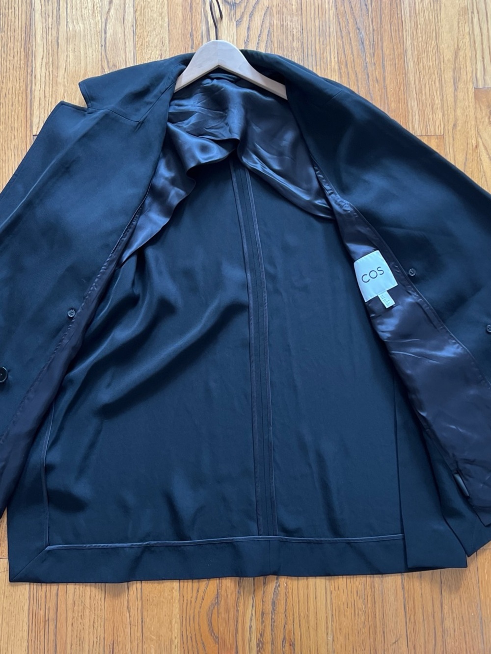 COS Black Oversized Double-Breasted Blazer Jacket - Picture 7 of 7